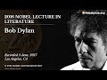 Bob Dylan 2016 Nobel Lecture in Literature