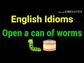 English idioms open a can of worms