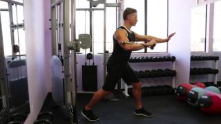 Cable One Arm Chest Press From Split Stance