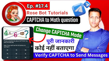 🔴 Ep 17.4 || How to Set Up Math CAPTCHA in Telegram Group Using Rose Bot
