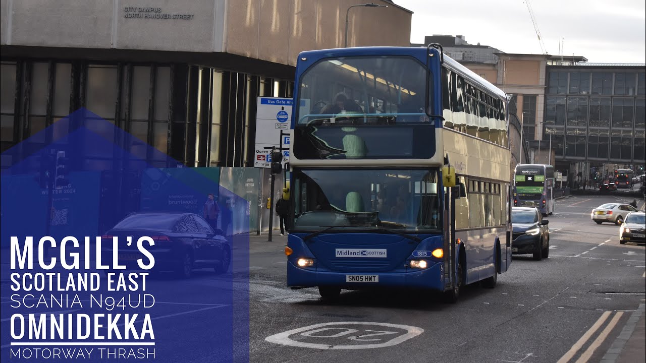 McGill's 1815 Scania N94UD OmniDekka  SN05 HWT | X36 to Glasgow Motorway thrash
