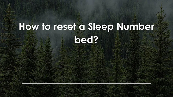 How to reset a Sleep Number bed?