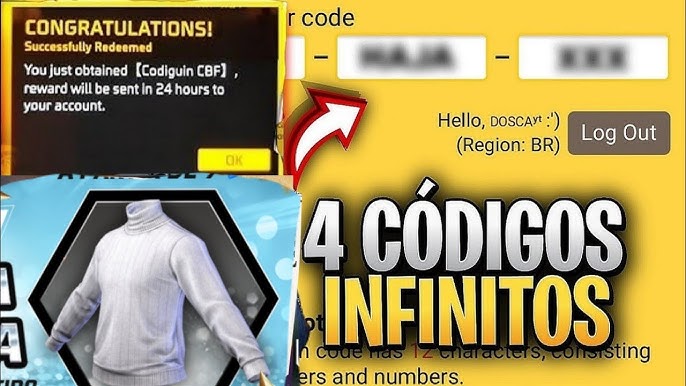 CODIGUIN FF: novo código Free Fire Gola Alta 2023; veja como resgatar no  Rewards