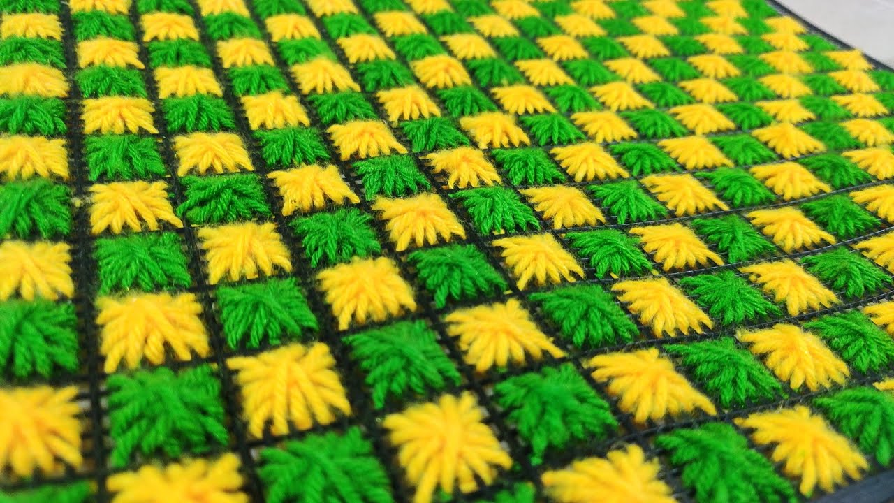 Dining Table Mat Hand Embroidery | Cross Stitch with Wool by Sunayana's Thread & Craft World /#1