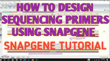 Design primers for sequencing