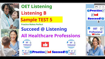 OET Listening B. Official Sample Test 5