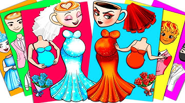 💖Paper DIY💖 PREGNANT BRAINROT HOT Espresso Signora & COLD Ballerina Cappuccina - Sticker Book