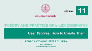 User Profiles How To Create Them E-Lexicography 11