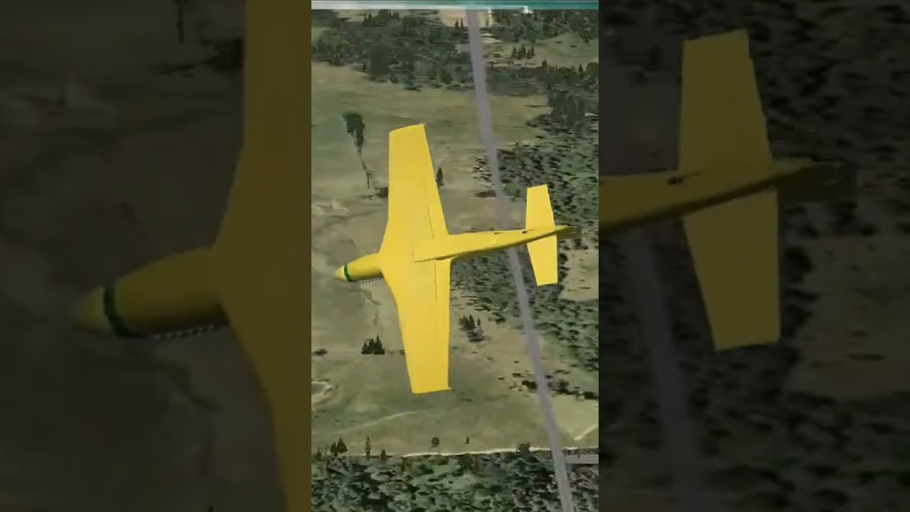 Flying a P-51 in Microsoft Flight Simulator X Steam Edition.