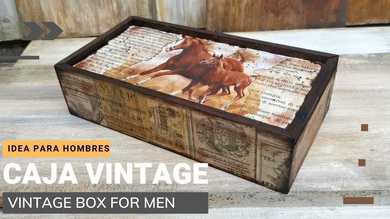 CAJA VINTAGE PARA HOMBRES VINTAGE BOX FOR MEN 