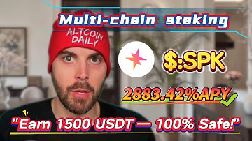No Knowledge? Earn 2883.42% Annual Yield with SPK Staking! Easy No-Risk!