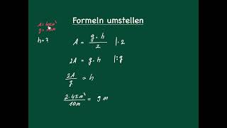 Formeln umstellen - einfach