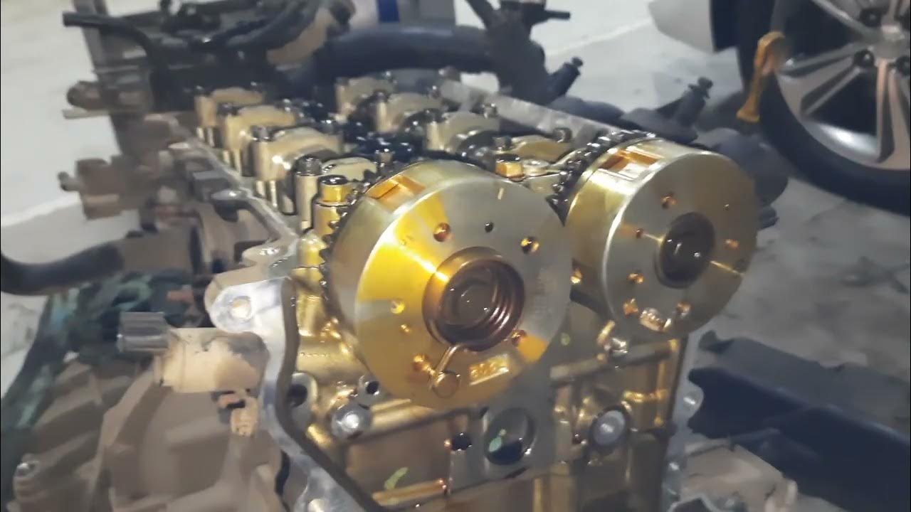 Engine knocking exhaust CVVT damage found after Engine overhaul // cam
