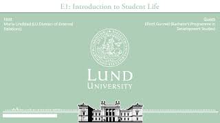 E1: Introduction to Student Life - Lund University International Podcast