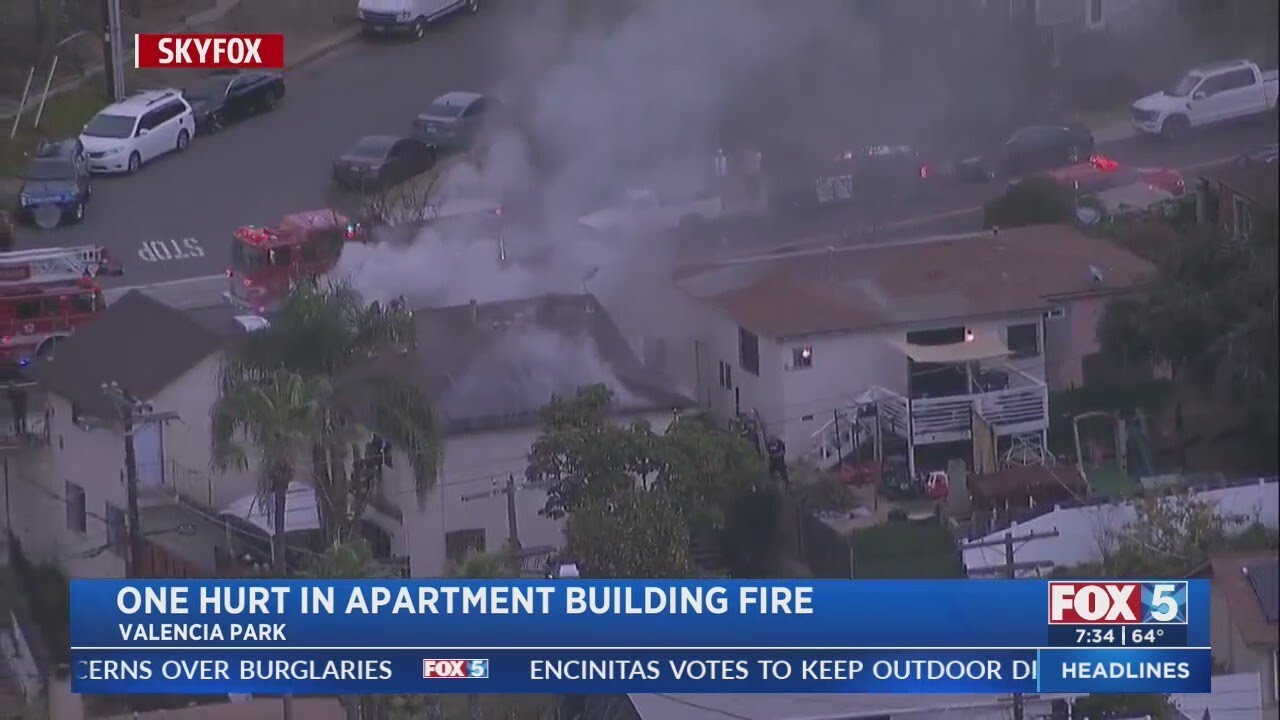 One Hurt In Apartment Building Fire - YouTube
