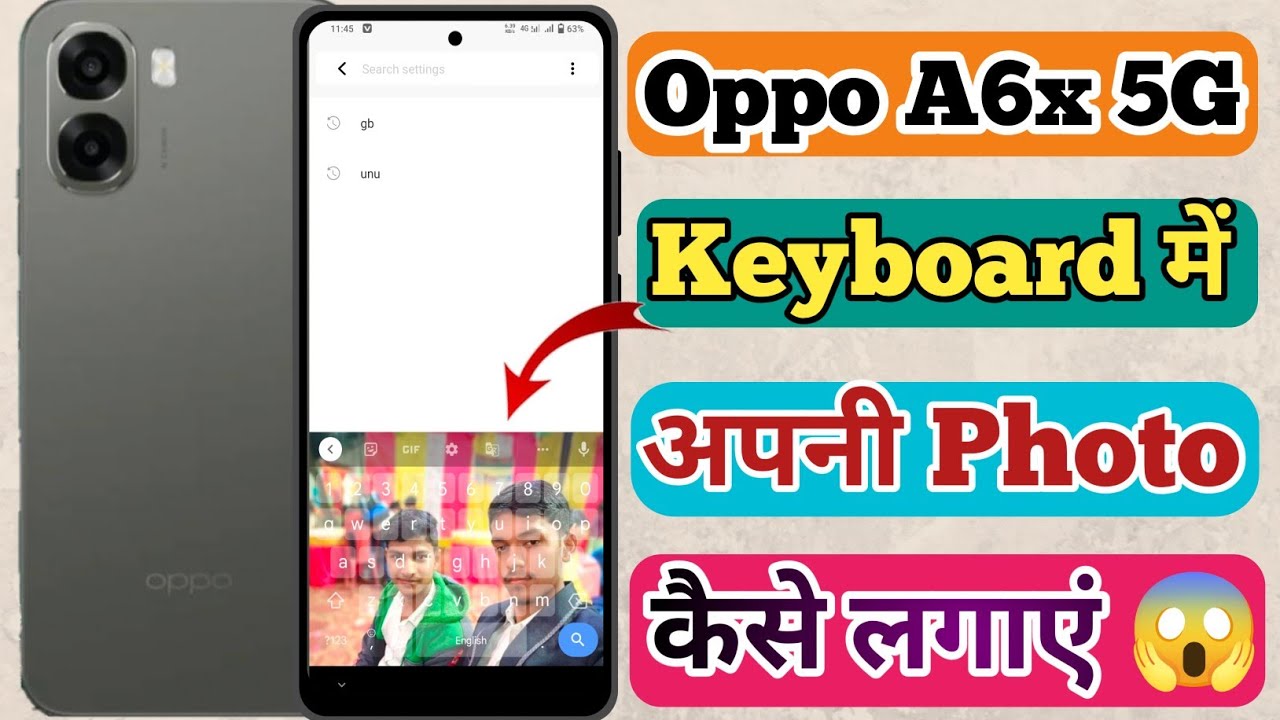 Oppo A6x 5g Keyboard Me Photo Kaise Lagaye // How To Keyboard Theme Setting On Oppo A6x 5g