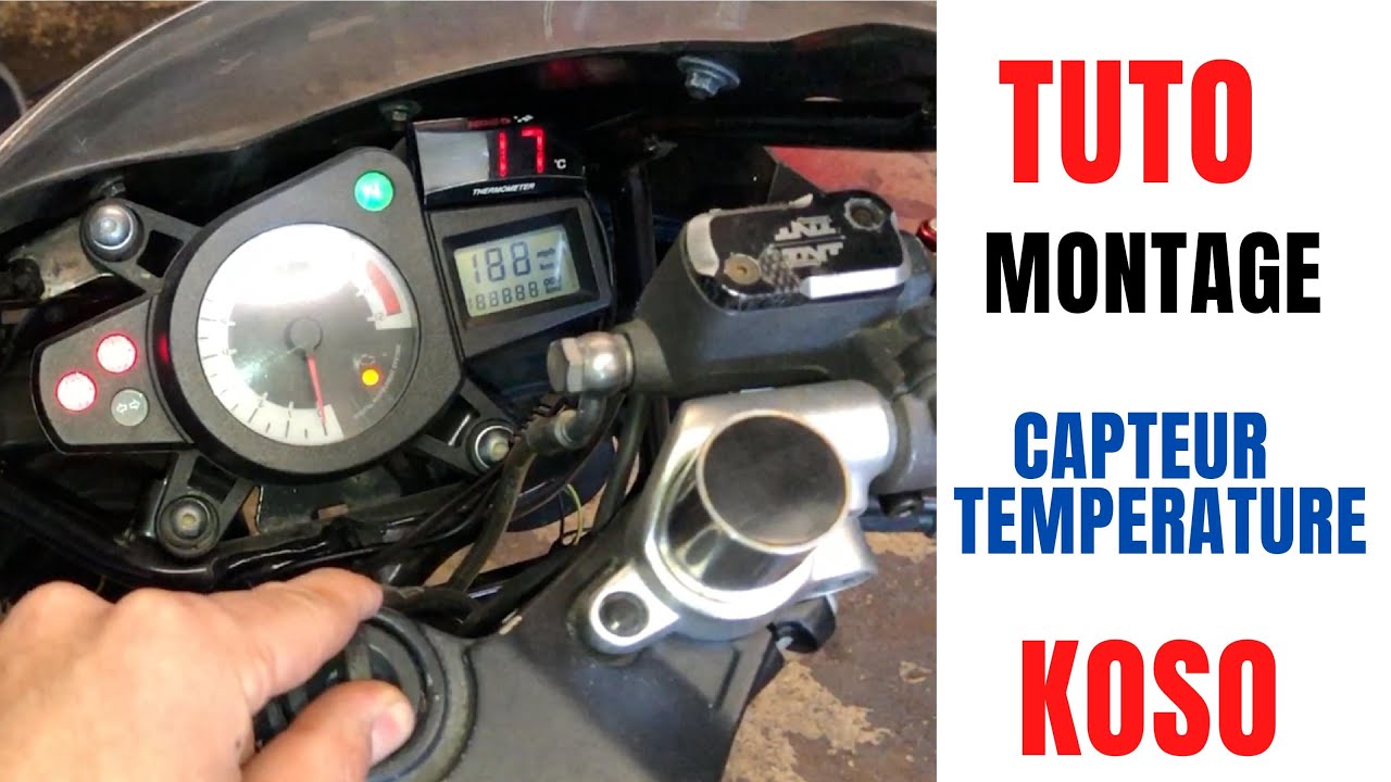 Thermomètre Numérique KOSO Moto Scooter Capteur Température Eau