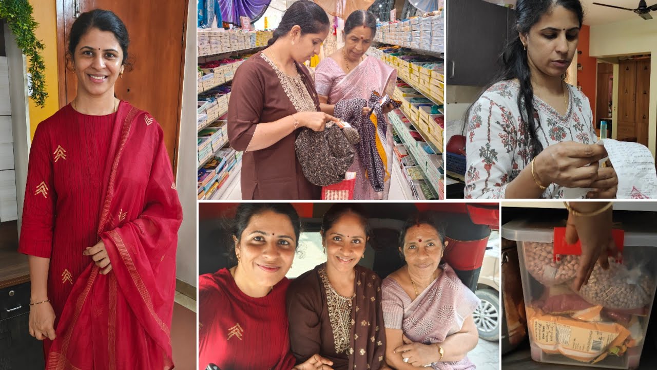 BIG DAY🤩Time for Huge Function Shopping /20 Sarees Shopping Vlog/ Grocery Organizing & Shopping Tips