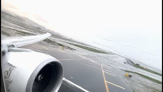 ENGINE VIEW | EMIRATES 777-300ER STORM TAKEOFF FROM SAN FRANCISCO