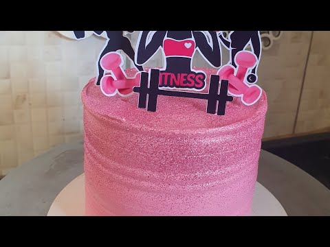 BOLO TEMA ACADEMIA/MUSCULAÇÃO/FITNESS | MUITO FÁCIL | ATELIÊ DOCE - LIDIANE OLIVEIRA