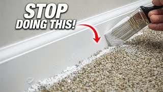 How To Paint Baseboards Over Carpet For SUPER CLEAN Lines! DIY