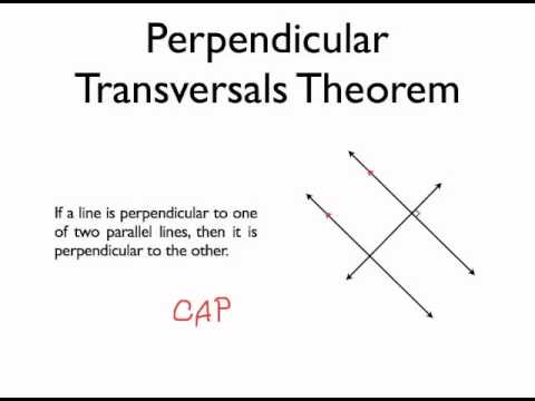 Perpendicular Transversal Theorem