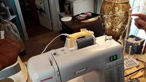 How to thread a Janome with a big spool of thread