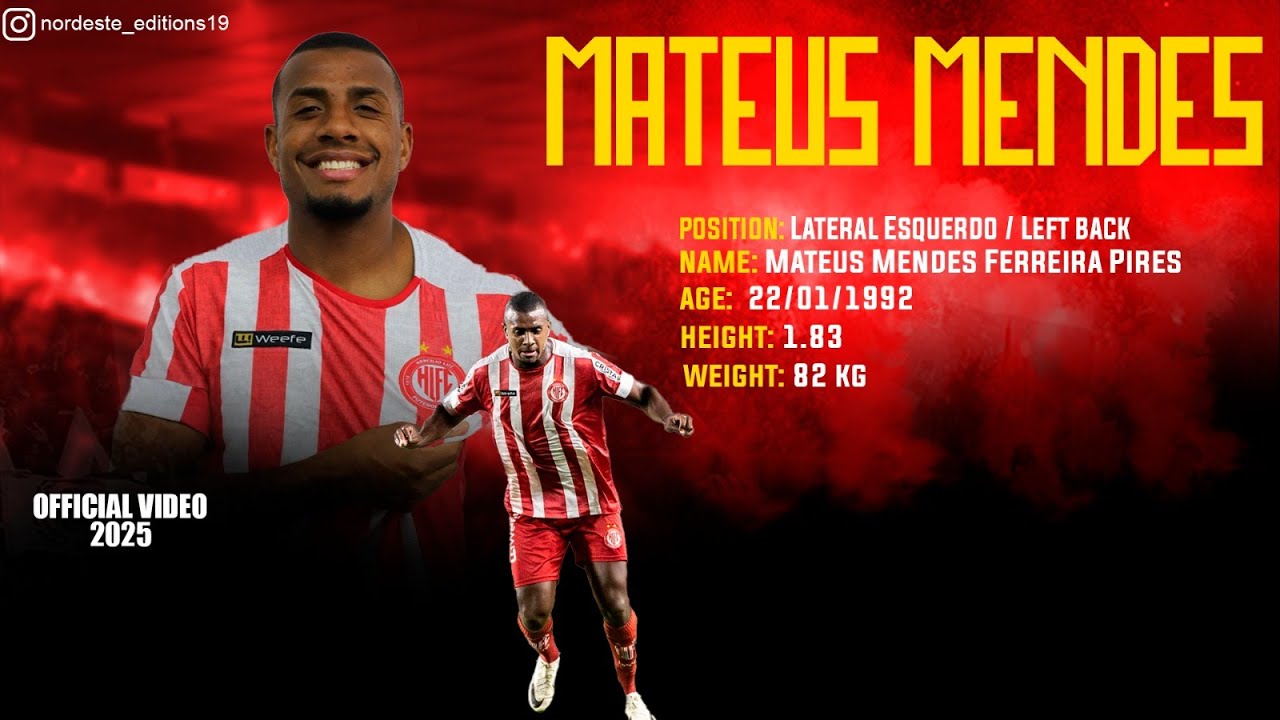 Mateus Mendes, former professional defender, in match action