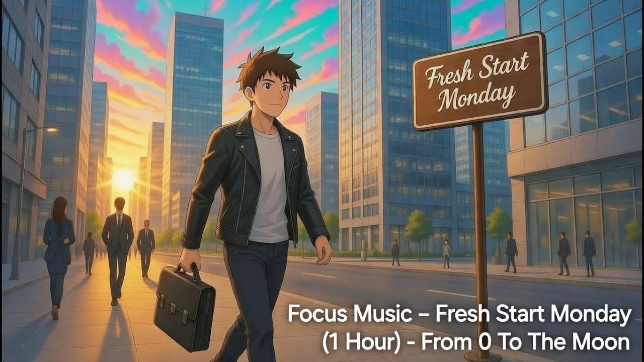 Focus Music – Fresh Start Monday (1 Hour) - From 0 To The Moon