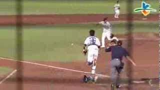 20130919 CPBL 犀牛vs猿 3上 犀牛徐育澄犧牲觸擊成功 送陳凱倫上二壘