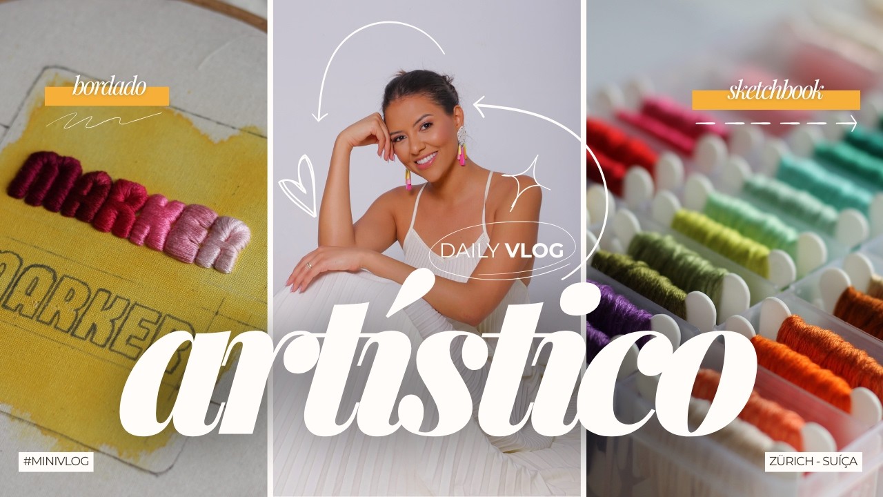 Transformei folhas esquecidas em um sketchbook bordado 😍📒✨ | DIY + organização