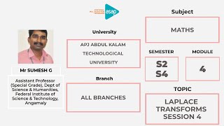 ASAP Engineering Session 101 | 𝐌𝐚𝐭𝐡𝐬 | 𝐒𝟐, 𝐒𝟒 | 𝐋𝐚𝐩𝐥𝐚𝐜𝐞 𝐓𝐫𝐚𝐧𝐬𝐟𝐨𝐫𝐦𝐬 𝐒𝐞𝐬𝐬𝐢𝐨𝐧 𝟒 - 𝐌𝐫 𝐒𝐮𝐦𝐞𝐬𝐡 𝐆