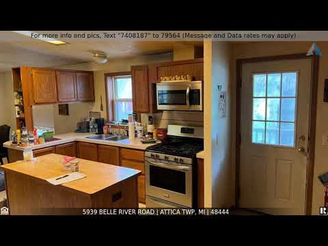 5939 BELLE RIVER Road, Attica Twp, MI home video tour