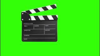 [4K] Clapperboard Animation Transition - Green Screen