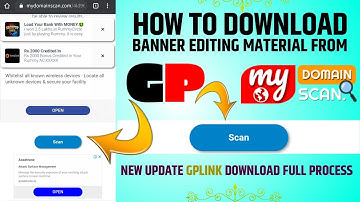 How To Download Our Banner Editing Material (New Update ) From Gplink/myDomainScan