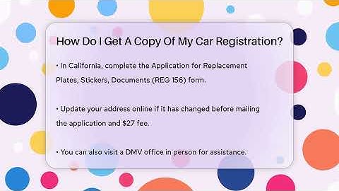 How Do I Get A Copy Of My Car Registration? - Car Performance Pros