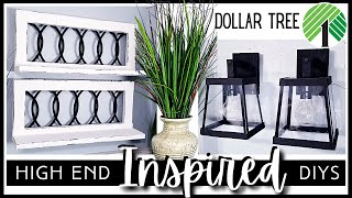 HIGH END INSPIRED DOLLAR TREE & Wood DIYs | Home Decor | Lighted Bulb Wall Sconce & Iron Shelf DIY!