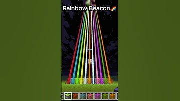 Rainbow Beacon in Minecraft 🌈 | Colorful Beacon #minecraftbeacon