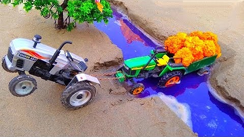 Diy tractor stuck in mud with flower mini science project || Part - 42  || topminiloading