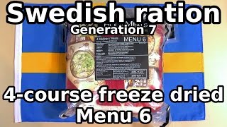 Swedish ration - 4 course freeze-dried - Menu 6 (Gen 7)