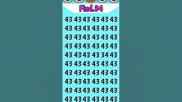 Find 👉 34 odd number puzzle 🧩 iq test 🧠 math reasoning #quiz #quiztime #funny #puzzle #logicriddles