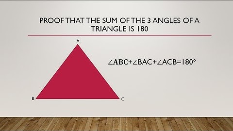 Proof of the Sum of Angles of a Triangle Measure 180 Degrees | Don