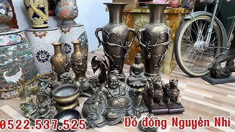 Ngày 11/2 Cặp bình nho _ Tượng Di lạc _ Bát hương _  #đồcổ #đồđồng#đồđồngNguyễnNhi