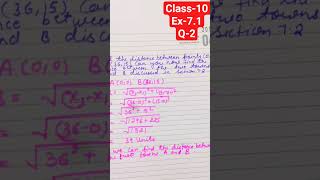 Class10,Math,Coordinate geometry,Ex-7.1, Question-2, Solution#shorts