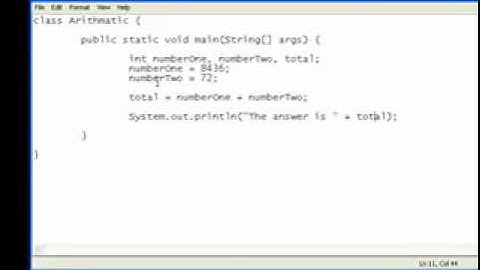 Java Video Tutorial 3  Variables and Arithmatic (Part2).flv