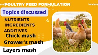 Poultry Feed Formulation for layers | chick mash, growers mash and Layer Mash formulation