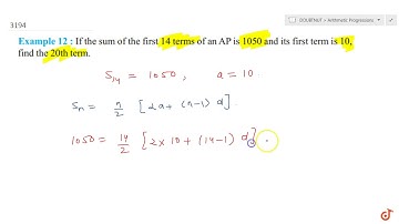If the sum of the first 14 terms of an AP is 1050 and its first term is 10, find the `20^(t h)` ...