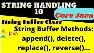StringBuffer Class & Methods in Java with Example || String Buffer in  Java || STRINGBUFFER CLASS