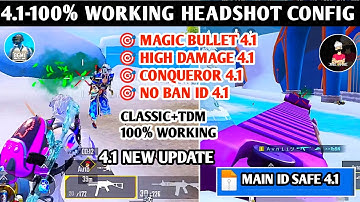 BGMI 4.1 AIMBOT OBB 🔥 | BGMI 4.1 NO RECOIL MAGIC BULLET CONFIG | CONFIG 4.1 [100% Safe No Ban ]