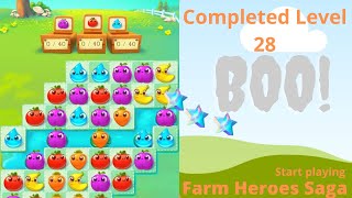 Level 28 Completed | Online Game Play #7 | Farm Heroes Super Saga 2021 (King) screenshot 2